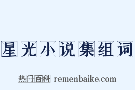 星光小说集组词是什么意思的图片